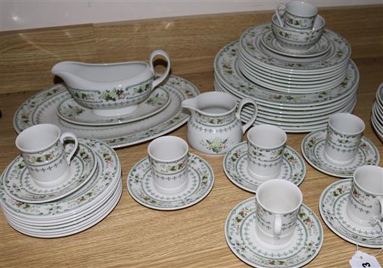 A Royal Doulton Provencal pattern dinner and coffee service